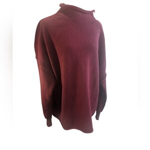We The Free Women's Burgundy Torres Roll Neck Oversized  Sweater Size XL